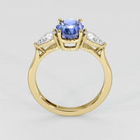 2.57 Ct. Blue Sapphire Ring, 18K Yellow Gold 3