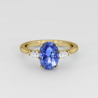 2.53 Ct. Blue Sapphire Ring, 18K Yellow Gold 1