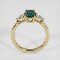 1.59 Ct. Greenish Blue Sapphire Ring, 18K Yellow Gold 3