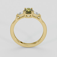 0.83 Ct. Greenish Yellow Sapphire Ring, 18K Yellow Gold 3