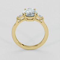 2.63 Ct. Greyish Blue Sapphire Ring, 18K Yellow Gold 3