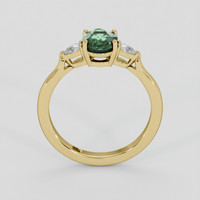 2.02 Ct. Green Sapphire Ring, 18K Yellow Gold 3