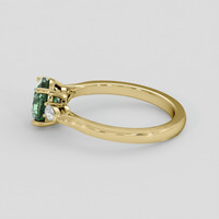 2.02 Ct. Green Sapphire Ring, 18K Yellow Gold 4