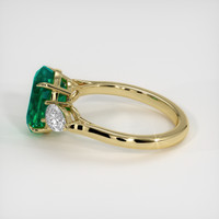 3.26 Ct. Emerald Ring, 18K Yellow Gold 4