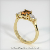 1.64 Ct. Yellowish Brown Sapphire Ring, 18K Yellow Gold 2