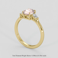 2.04 Ct. Peach Sapphire Ring, 18K Yellow Gold 2