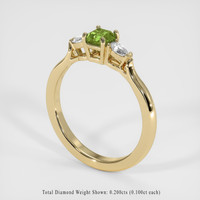 0.55 Ct. Sapphire Ring, 18K Yellow Gold 2