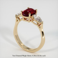 1.88 Ct. Ruby Ring, 18K Yellow Gold 2