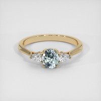 0.72 Ct. Sapphire Ring, 18K Yellow Gold 1