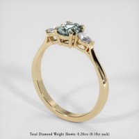 0.72 Ct. Sapphire Ring, 18K Yellow Gold 2