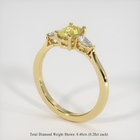 1.28 Ct. Sapphire Ring, 18K Yellow Gold 2