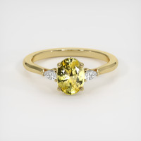 2.22 Ct. Sapphire Ring, 18K Yellow Gold 1