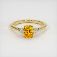 1.66 Ct. Yellow Sapphire Ring, 18K Yellow Gold 1