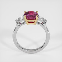 3.07 Ct. Reddish Pink Sapphire Ring, 14K Yellow & White 3