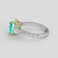 3.26 Ct. Emerald Ring, 18K Yellow & White 4