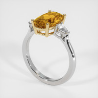 3.00 Ct. Gemstone Ring, 18K Yellow & White 2