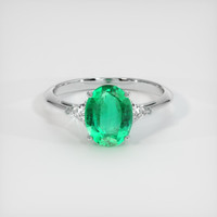 1.72 Ct. Emerald Ring, Platinum 950 1