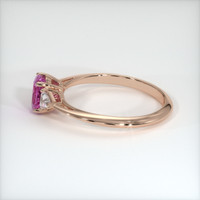 0.99 Ct. Pink Sapphire Ring, 18K Rose Gold 4