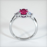 1.68 Ct. Purplish Red Ruby Ring, 10K White Gold 3