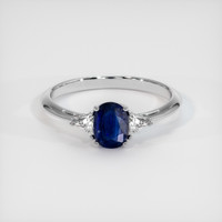 1.40 Ct. Blue Sapphire Ring, 14K White Gold 1