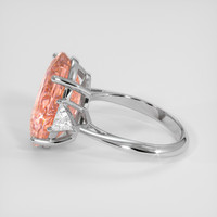 9.05 Ct. Padparadscha Sapphire Ring, 14K White Gold 4