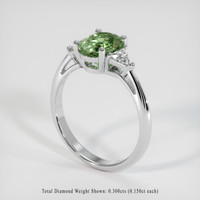 1.59 Ct. Sapphire Ring, 14K White Gold 2