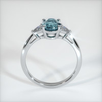 1.62 Ct. Greyish Blue Sapphire Ring, 14K White Gold 3