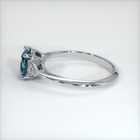 1.62 Ct. Greyish Blue Sapphire Ring, 14K White Gold 4