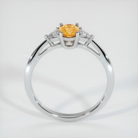 0.59 Ct. Peach Sapphire Ring, 14K White Gold 3