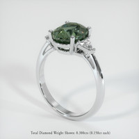 2.93 Ct. Sapphire Ring, 14K White Gold 2