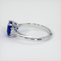 1.99 Ct. Blue Sapphire Ring, 18K White Gold 4