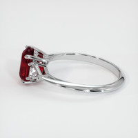 2.35 Ct. Ruby Ring, 18K White Gold 4