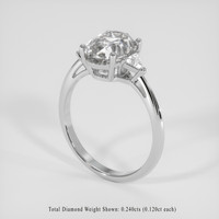 3.35 Ct. White Sapphire Ring, 18K White Gold 2