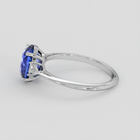 3.54 Ct. Blue Sapphire Ring, 18K White Gold 4
