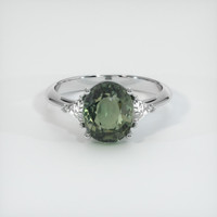 2.93 Ct. Sapphire Ring, 18K White Gold 1