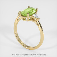 1.82 Ct. Green Tourmaline Ring, 10K Yellow Gold 2
