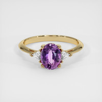 1.46 Ct. Purple Sapphire Ring, 14K Yellow Gold 1