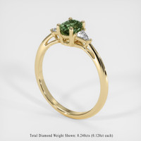 0.88 Ct. Sapphire Ring, 14K Yellow Gold 2