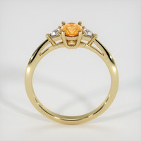 0.59 Ct. Peach Sapphire Ring, 14K Yellow Gold 3