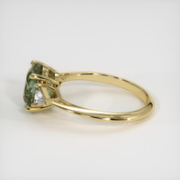2.93 Ct. Green Sapphire Ring, 14K Yellow Gold 4