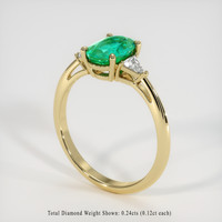 Emerald Ring 1.11 Ct., 18K Yellow Gold Preview