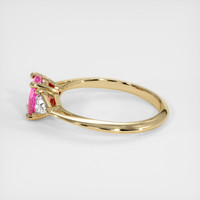 1.25 Ct. Pink Sapphire Ring, 18K Yellow Gold 4