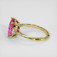 3.09 Ct. Pink Sapphire Ring, 18K Yellow Gold 4