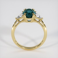 2.52 Ct. Greenish Blue Sapphire Ring, 18K Yellow Gold 3