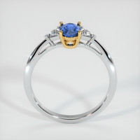 0.59 Ct. Blue Sapphire Ring, 14K Yellow & White 3