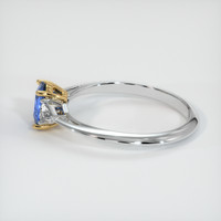 0.59 Ct. Blue Sapphire Ring, 14K Yellow & White 4