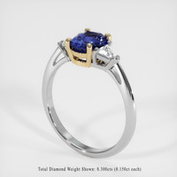 1.61 Ct. Color Change Sapphire Ring, 14K Yellow & White 2
