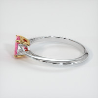 0.67 Ct. Pink Sapphire Ring, 18K Yellow & White 4