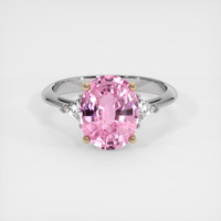 3.06 Ct. Pink Sapphire Ring, 18K Yellow & White 1