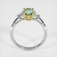 1.40 Ct. Green Sapphire Ring, 18K Yellow & White 3